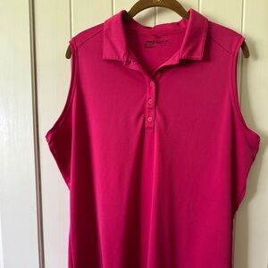 Women's Nike Golf Sleeveless Polo Hot Pink, Size 2XL